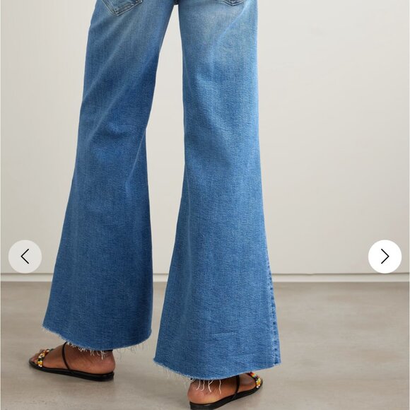 NWT Mother Denim - The Roller mid-rise wide-leg jeans - Picture 4 of 7
